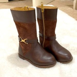 Janie and Jack Brown Leather Boots Size 5